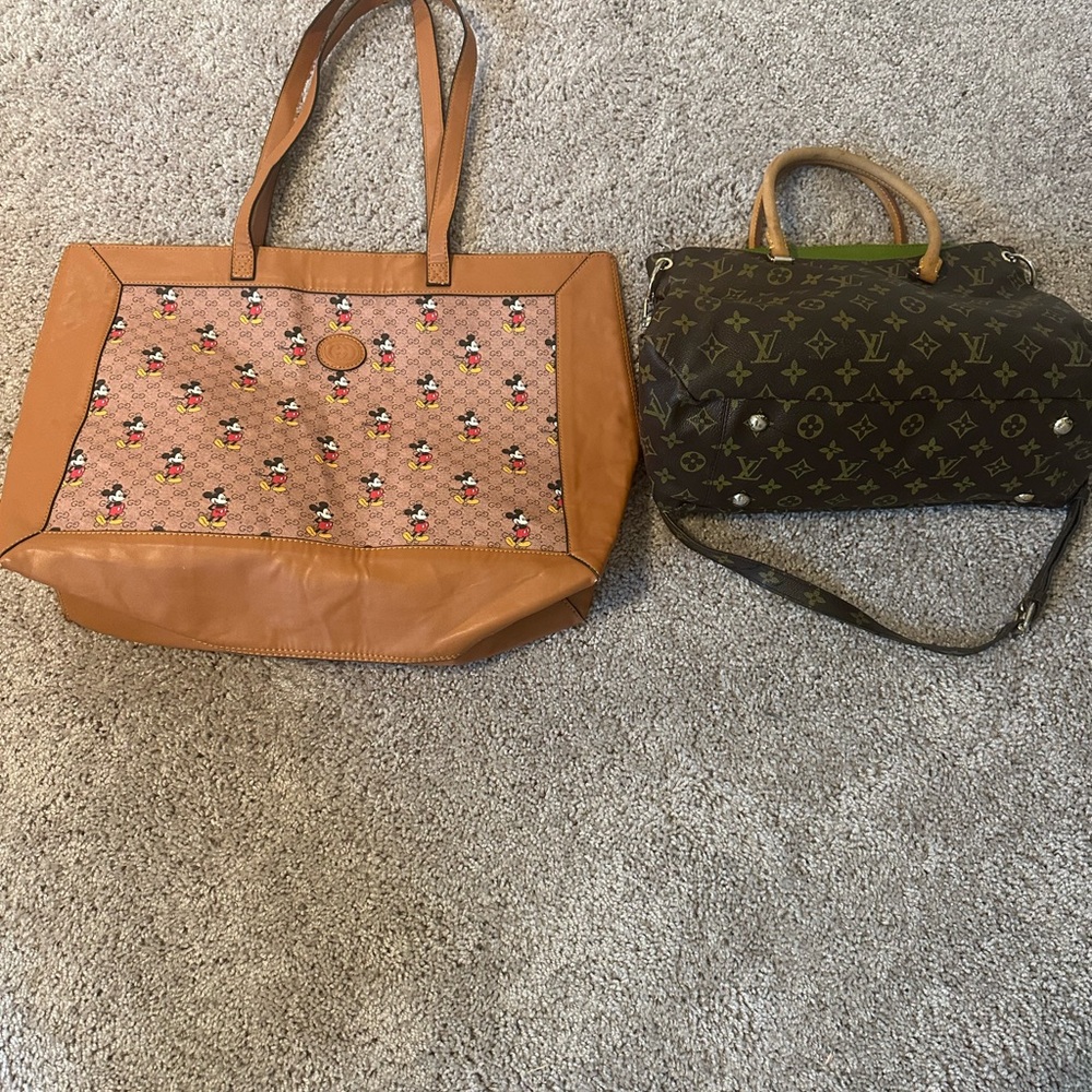 Bundle of Designer Disney Colab tote bag.